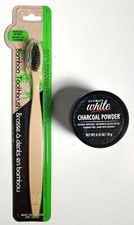 Set of Bamboo Charcoal Toothbrush  Charcoal Powder Whitening Set