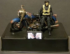 Custom Spy Gear Logan WOLVERINE and customized Motorcycle with display base