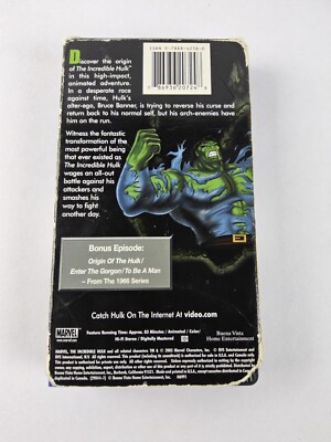 The Incredible Hulk (VHS, 2003) Marvel 1996 Rare Animated
