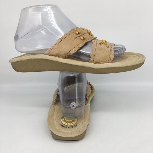 Earth Spirit Womens Sandals Willow MW Slides Beaded Brown Leather US Size 10 for sale online | eBay