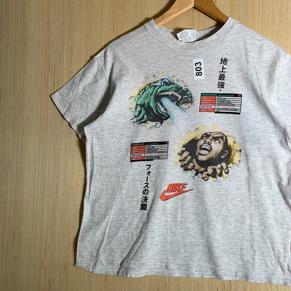 Camisa De Colección Nike Charles Barkley Juvenil Talla Grande Gris Manga Corta Niño Años 80 Foto 2 de 4