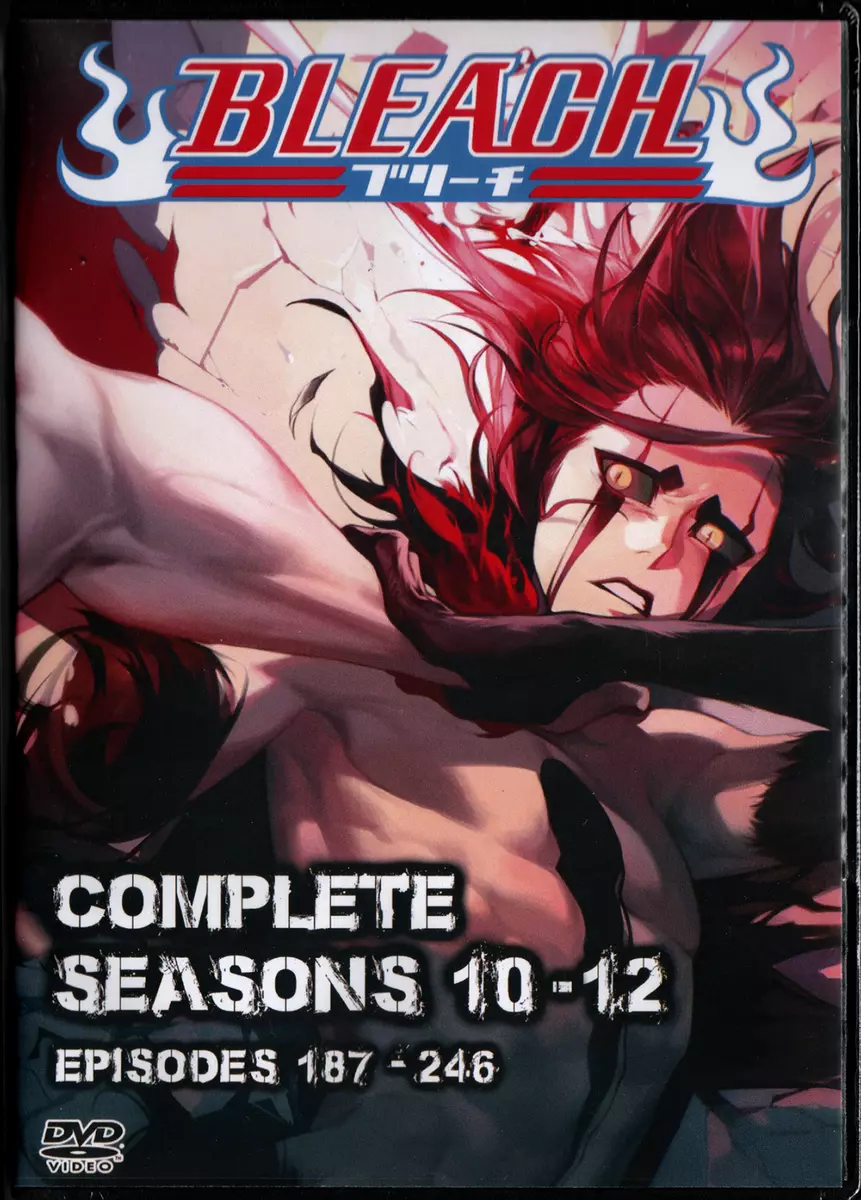 Bleach Episodes 187 - 246 English Dubbed Seasons 10 - 12 on 6 DVDs