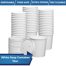 Kraft Soup Container With Vented Lids Disposable Soup Cups Paper Ice Cream Pots