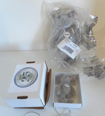 Steiff 421419-25th Club Anniversary 2-Bear Set MIB, Never Displayed1--2017