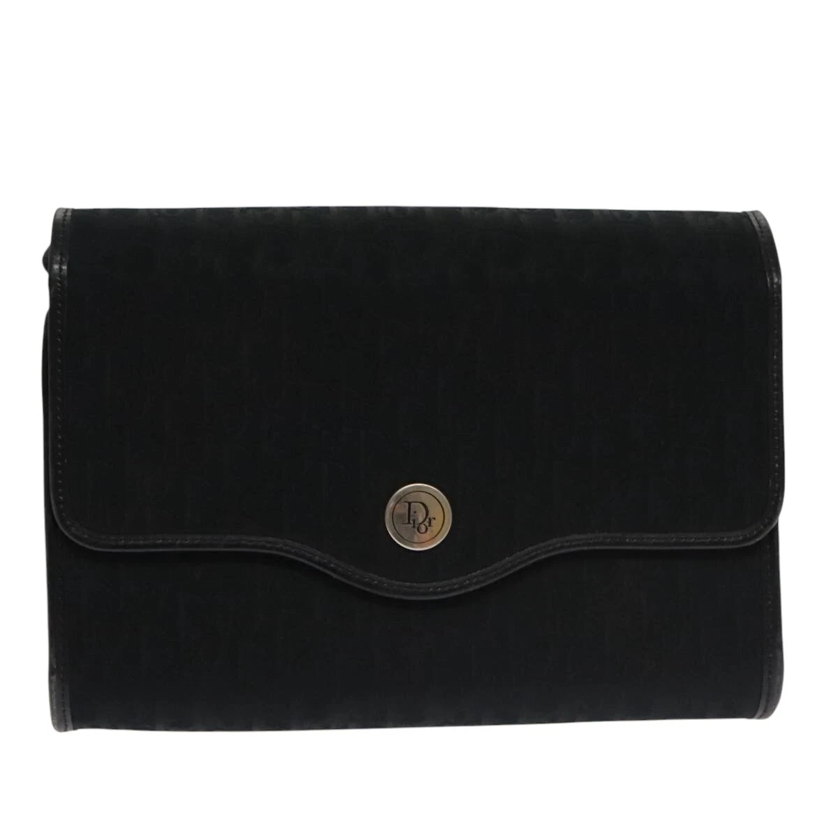 Sac bandoulière Dior Trotter en toile noire authentique