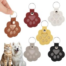 6PCS Keychain for Pet Lovers, Pet Memorial Gift Keyring, Handmade Leather