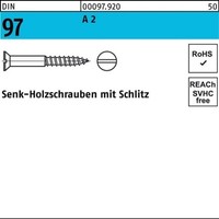 200Er Pack(Stk) 000097920000060050 Holzschraube Din 97 Senkkopf Schlitz 6 X 50