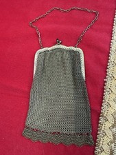 Antique Victorian German Silver Mesh Chainmail Coin Purse