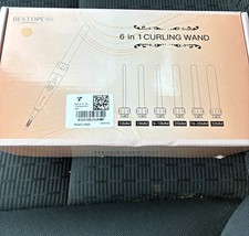 BESTOPE Pro 6-in-1 Curling Wand Set, Ceramic Barrels, 410 F 85W Gold