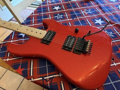 Red Sparkle Locke/Musikraft Frankenstein Kramer Ad Franky Van Halen Guitar 