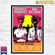 NEW Dropkick Murphys & Bad Religion Poster Summer Of Discontent Tour 2025