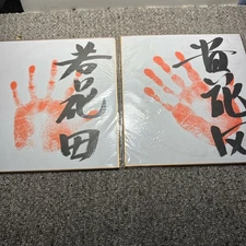 Japanese Collectible Sumo Tegata Handprint Board Takanohana & Wakanohana Japan