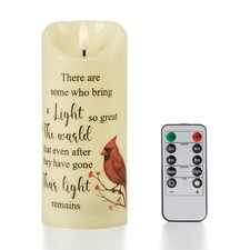 Memorial Flameless LED Candle with Remote Sympathy Gift for Loss of Loved One...