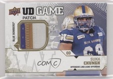 2019 Upper Deck CFL UD Game Jerseys Patch 9/25 Sukh Chungh #GP-SC Patch 14xc