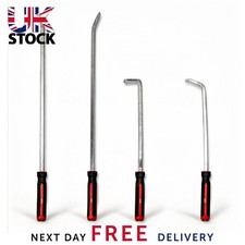 Pry Bar Set Heavy Duty 4 Piece 600 900mm Straight Bent Lever Garage Workshop UK