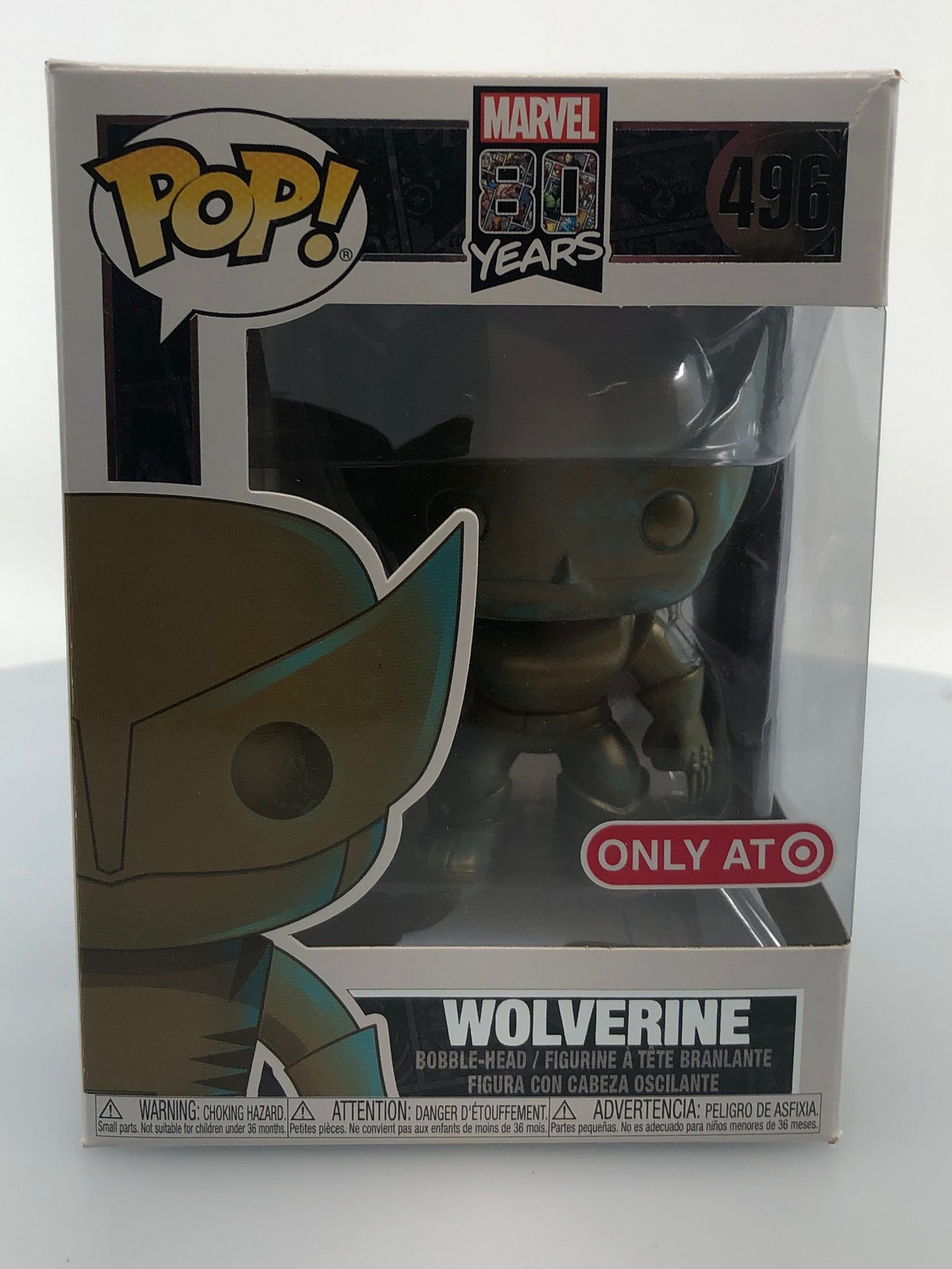 En Oferta Funko Pop! Pátina Wolverine Marvel 80 Años #496 Objetivo Exclusivo Caja Dañada