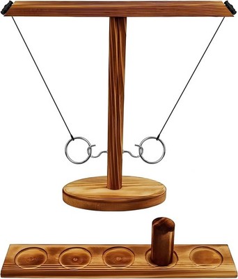 Hooks Ring Toss Game für Kinder Erwachsene, Ring Toss Hook und Ring Indoor, T...