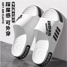 Big Size 40-45 Men Slippers Summer Flat Sole Home Slippers For Women Man Open To