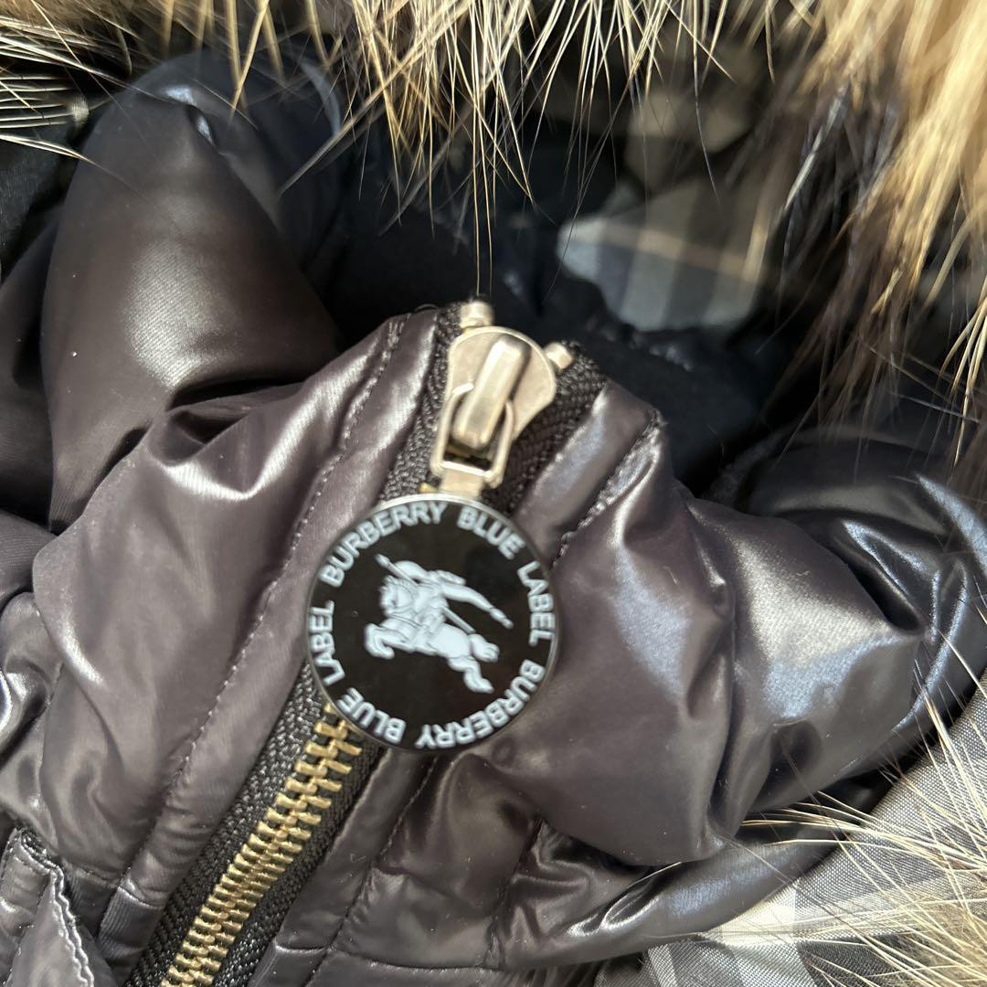 BURBERRY BLUE LABEL fur down jacket black M 38 | eBay BURBERRY BLUE LABEL fur down jacket black M 38 | eBay