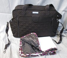 Vera Bradley Stroll Around baby Bag Travel Bag Expresso with Changing Pad