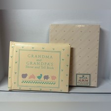 Vintage Hallmark Grandma  Grandpa  s Show and Tell Book Photo Album 1986
