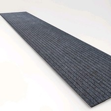 Runner Rug 2 x 8 Hallway Non Slip Rubber Back Kitchen Indoor Garage Gray Stripe