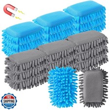 Sherr 18 Pcs Microfiber Shag Magnetic Dry Erase Erasers Washable School White