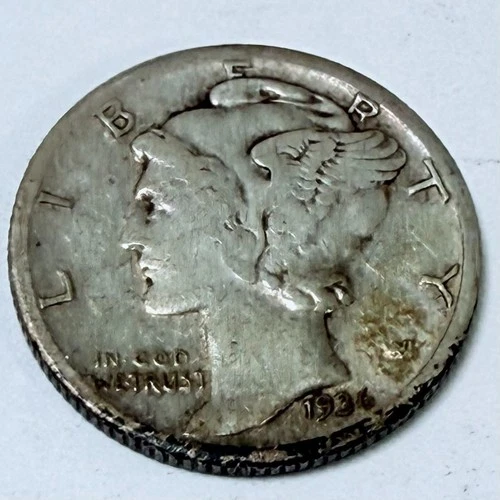 1936-S Mercury Dime ~ FINE DETAILS~ 90% Silver #4634