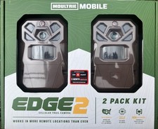 Moultrie Mobile Edge 2 36MP Cellular Trail Camera 2 Pack Kit Brown MMC-14124