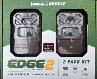 Moultrie Mobile Edge 2 36MP Cellular Trail Camera 2 Pack Kit Brown MMC-14124
