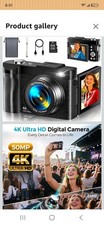 4K Digital Camera for Photography, 50MP Autofocus Point and Shoot Sealed