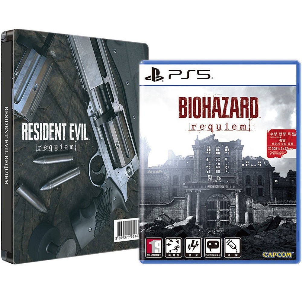 Resident Evil 6 海外限定版メタルプレート8015/30075 PS5 BIOHAZARD Resident Evil Requiem + Steelbook [Korean English