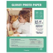 100 Sheets 8.5x11 Inch Glossy Photo Paper 200GSM Fits Inkjet Printer Letter