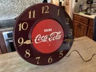 Vintage 1950’s Coca-Cola Advertising Clock 18" Parts Or Repair, Nice Paint