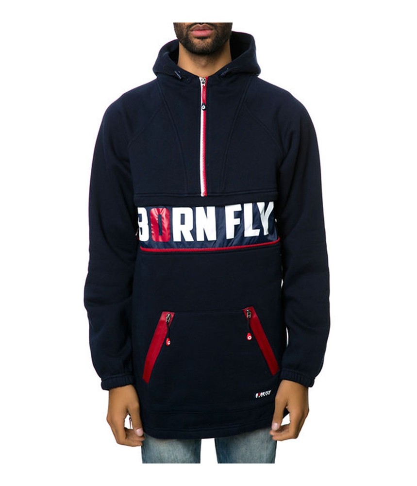 Мужская толстовка Born Fly The Rango Fleece Parka Hoodie с капюшоном синий Средний 7690₽