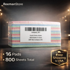 Sticky Notes 3x3 Inches 16 Pads 800 Sheets In Assorted Colors Notepads Free Ship