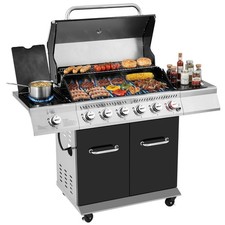 Royal Gourmet 6-Burner Propane Gas Grill in Black Outdoor Backyard BBQ Party