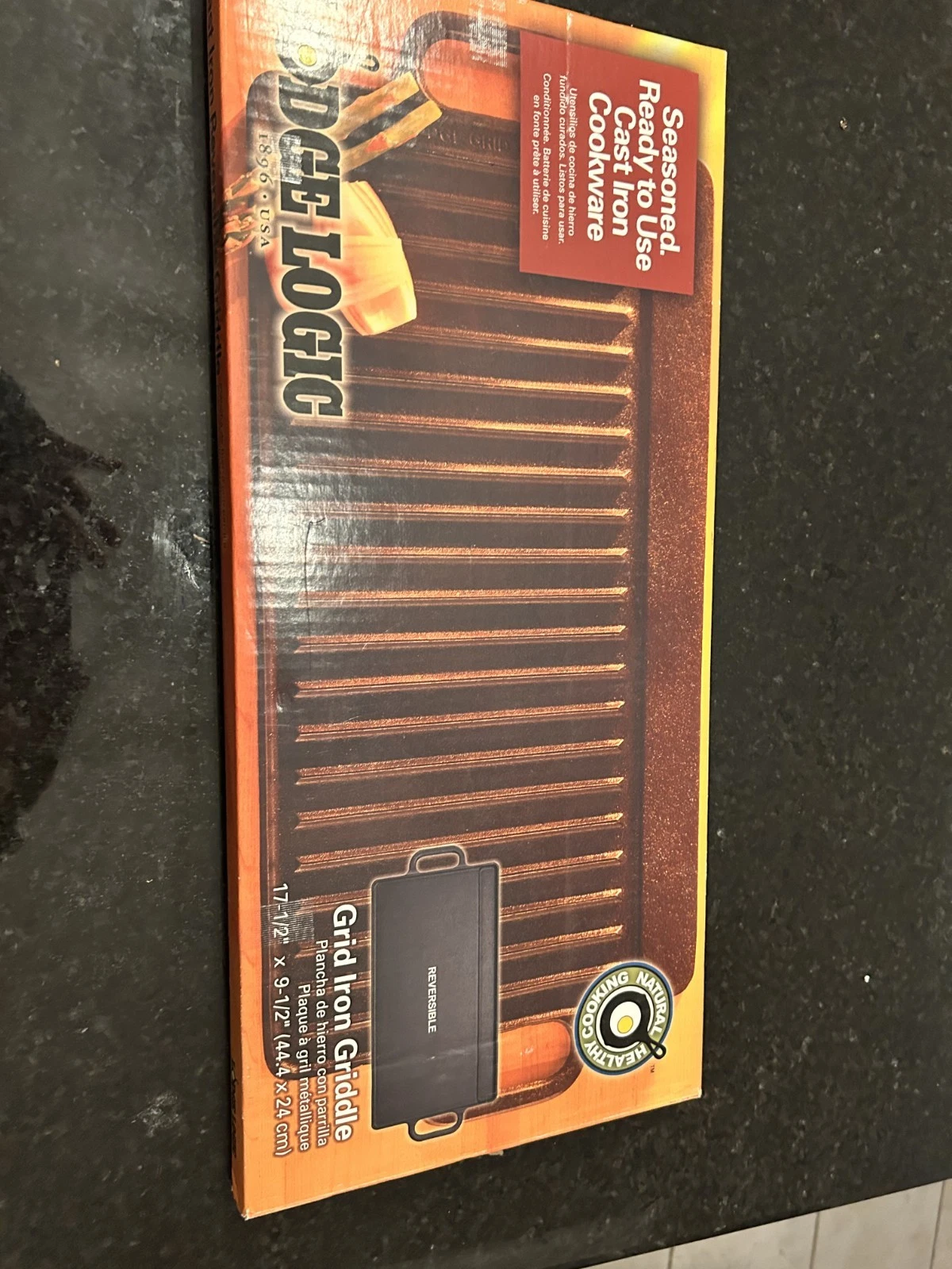 Lodge Logic Cast Iron Griddle Pan – Pre-Seasoned, New in Box (NIB)