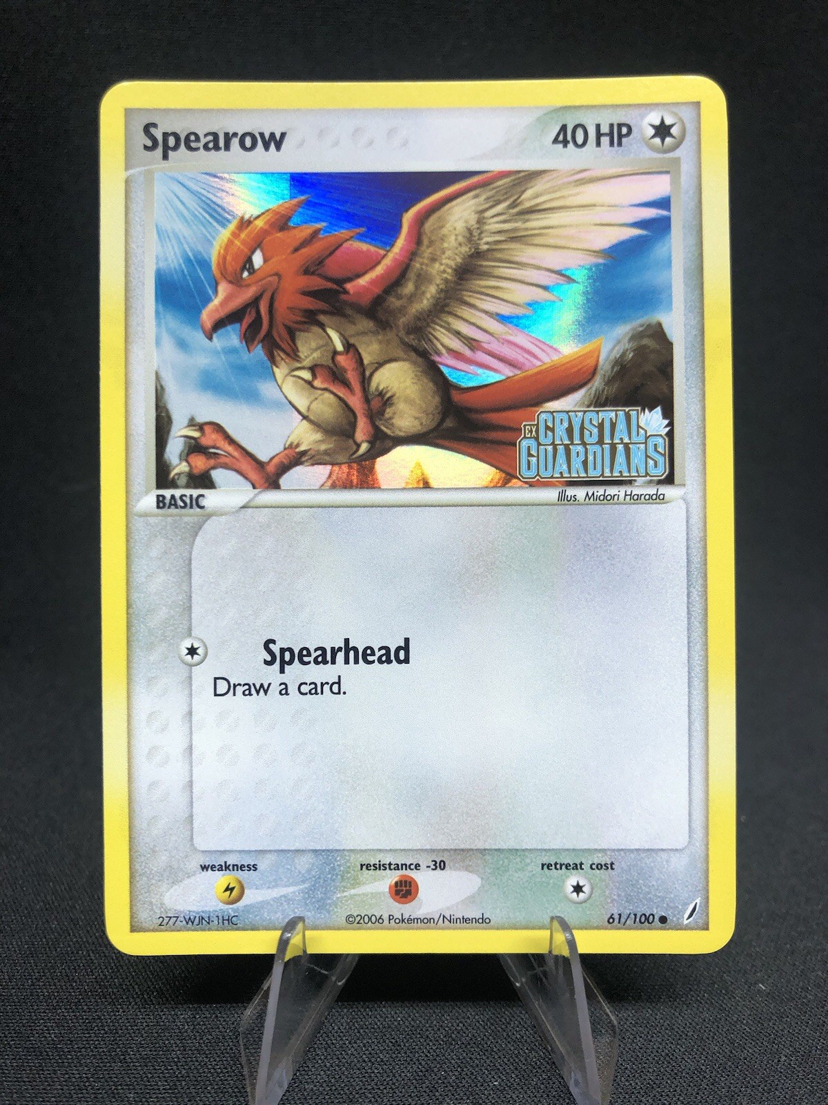 Spearow 61/100 Pokémon Crystal Guardians Stamped Reverse Holo NM