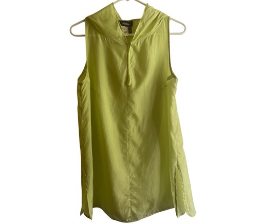 Claude Montana, VTG Claude Montana Paris 100% Silk Hooded Sleeveless Blouse Made in Italy 42 -M