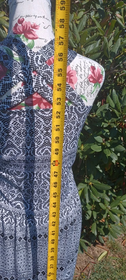 Maurice's Black & White Maxi Dress Women's 3X Boho Wedding Resort  - Image 4 of 4