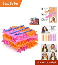 40pcs Heatless Spiral Hair Curlers for Long Hair - Heatless Curls Overnight 2...