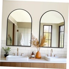 Pack4" x 36" Arched Bathroom Vanity Mirror for Over 36" x 24" 2 pack 2 Black