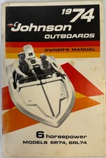 JOHNSON OUTBOARDS 1974 OWNER'S MANUAL 6HP