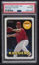 2018 Heritage High Number Action Image Variation SP Bartolo Colon PSA 10 11rv
