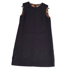 Dolce & Gabbana Dress Sleeveless Floral Embroidery Wool Top 40 (M) Used MOLO-0
