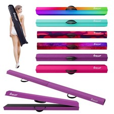 6ft/8ft Folding Balance Beam, Foldable Gymnastics Balance Beam Foam for and T...
