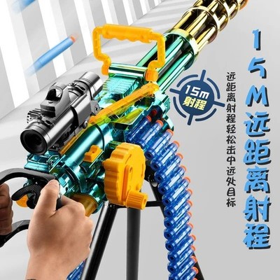 M134 Vulcan Minigun Electric Soft Bullet Blaster - Rotating Barrel