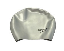 Speedo Unisex Silicone Swim Cap Gray for Competitive  Leisure Swimmers