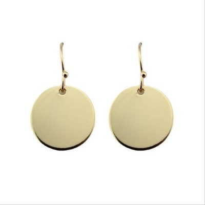 noBrand COLORFULBLING Gold Circle Disc Dangle Drop Earrings for Women Lightweigh
